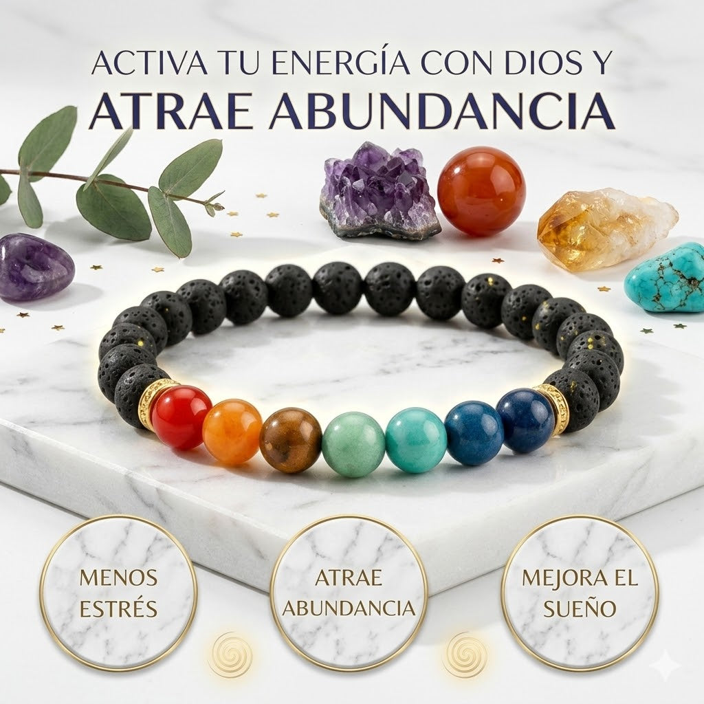 Pulsera de las 7 Chakras - Abundancia, Amor y Dinero