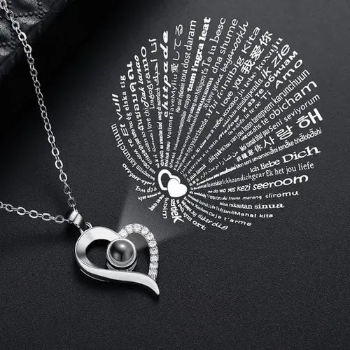 Collar con proyección "Te amo" en 100 idiomas